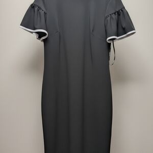 Calvin Klein Charcoal Gray Midi Dress